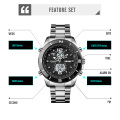 SKMEI 1670 Luxury Mens Watch Relogio Stainless Steel Back Water Resistant Watch Digital Gold